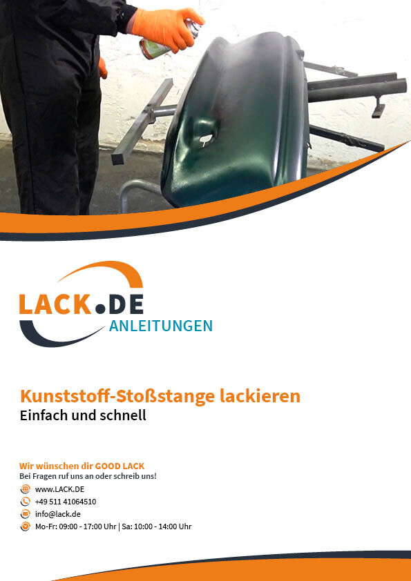 PDF-Anleitung: Kunststoff-Stoßstange mit Sprühdose lackieren