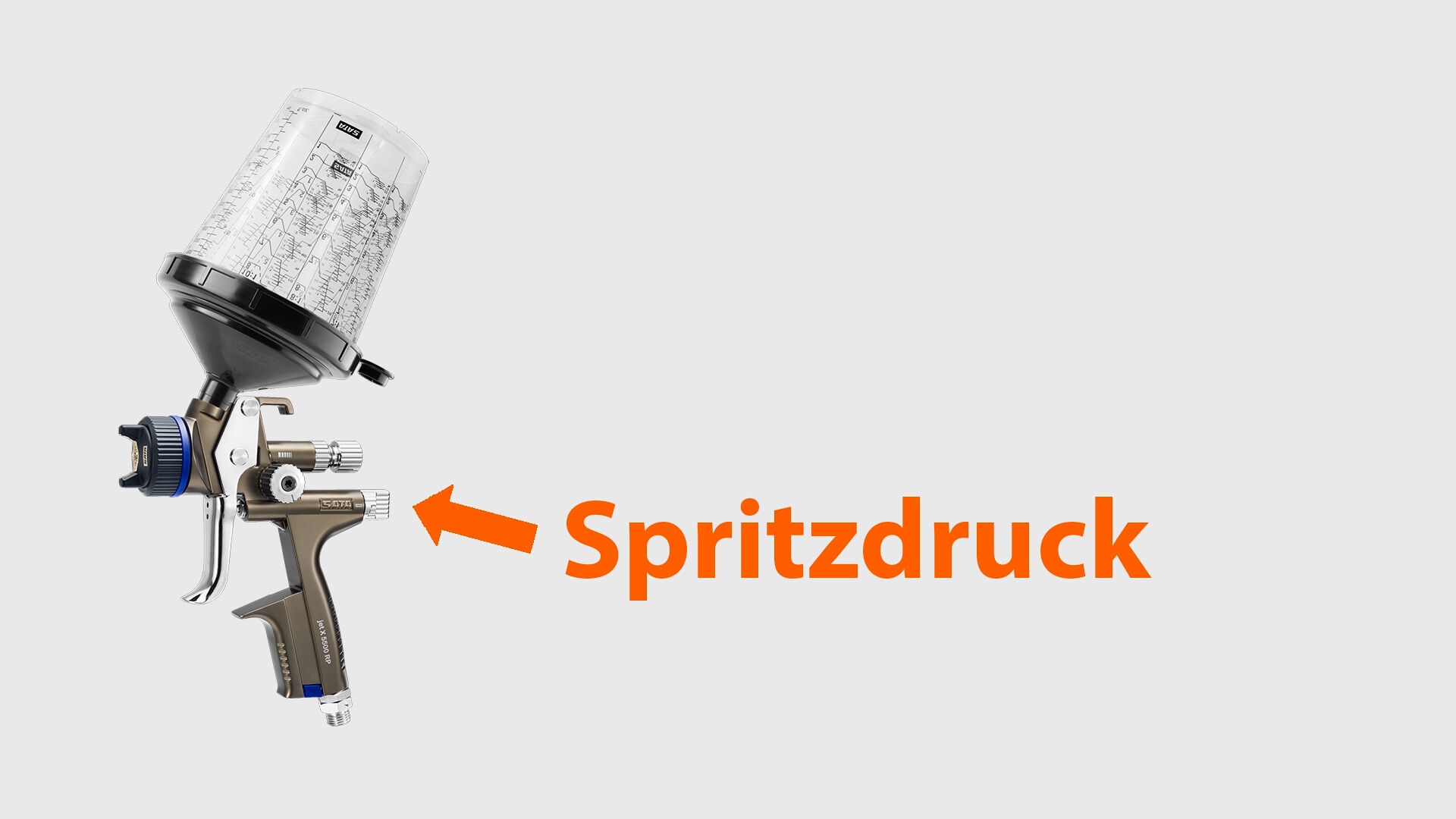 Lackierpistole SATA Spritzdruck einstellen